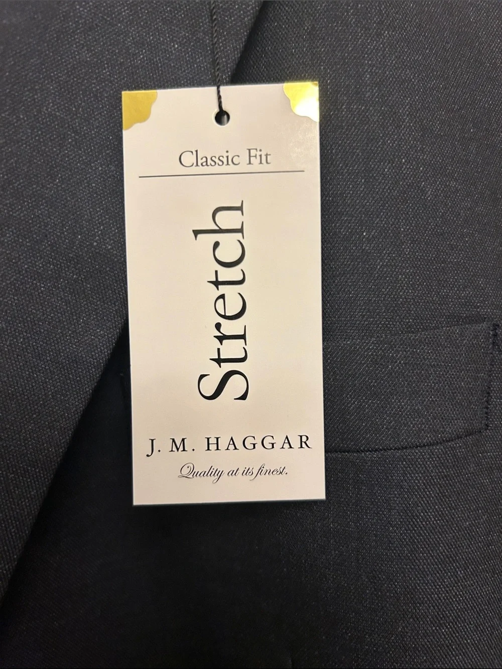 J.M. Haggar Premium Stretch Classic Fit Suit Jacket 52L Navy NWT